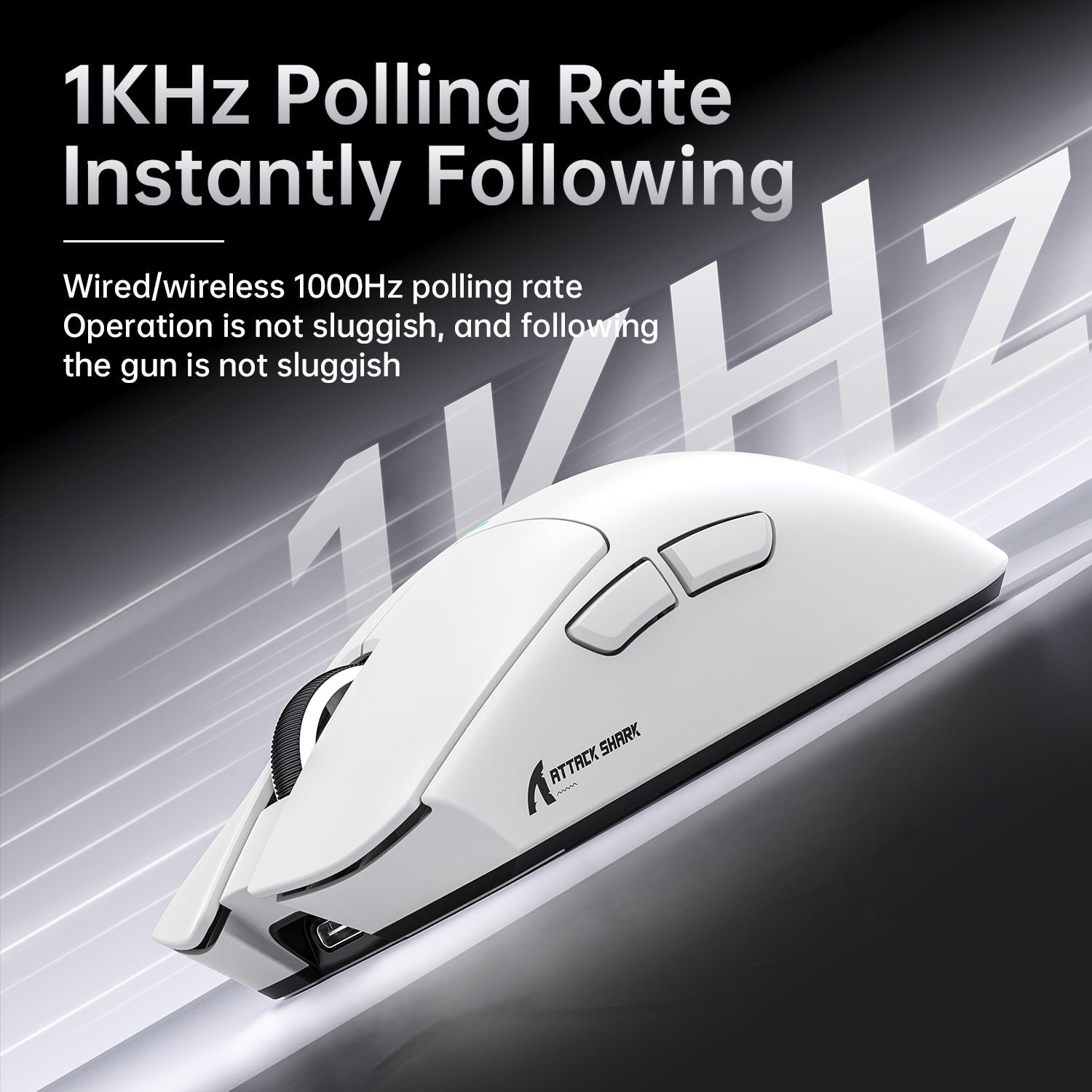 ATTACK SHARK X11 PRO V2 Wireless Gaming Mouse with TFT Display Charging Dock with C06 Coiled Cable