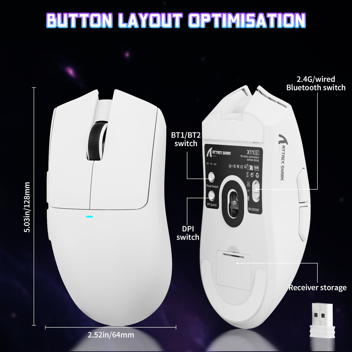 ATTACK SHARK X11SE Wireless Gaming Mouse