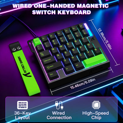 ATTACK SHARK M36 HE One-Handed Magnetic Switch Keyboard