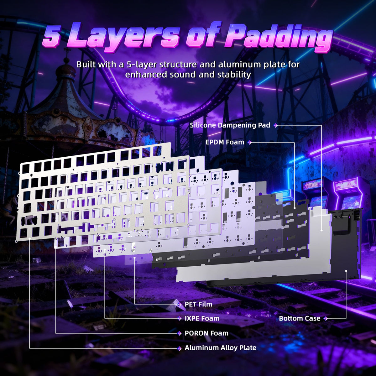 ATTACK SHARK R85 HE Rapid Trigger Keyboard with C01ULTRA LED Cable