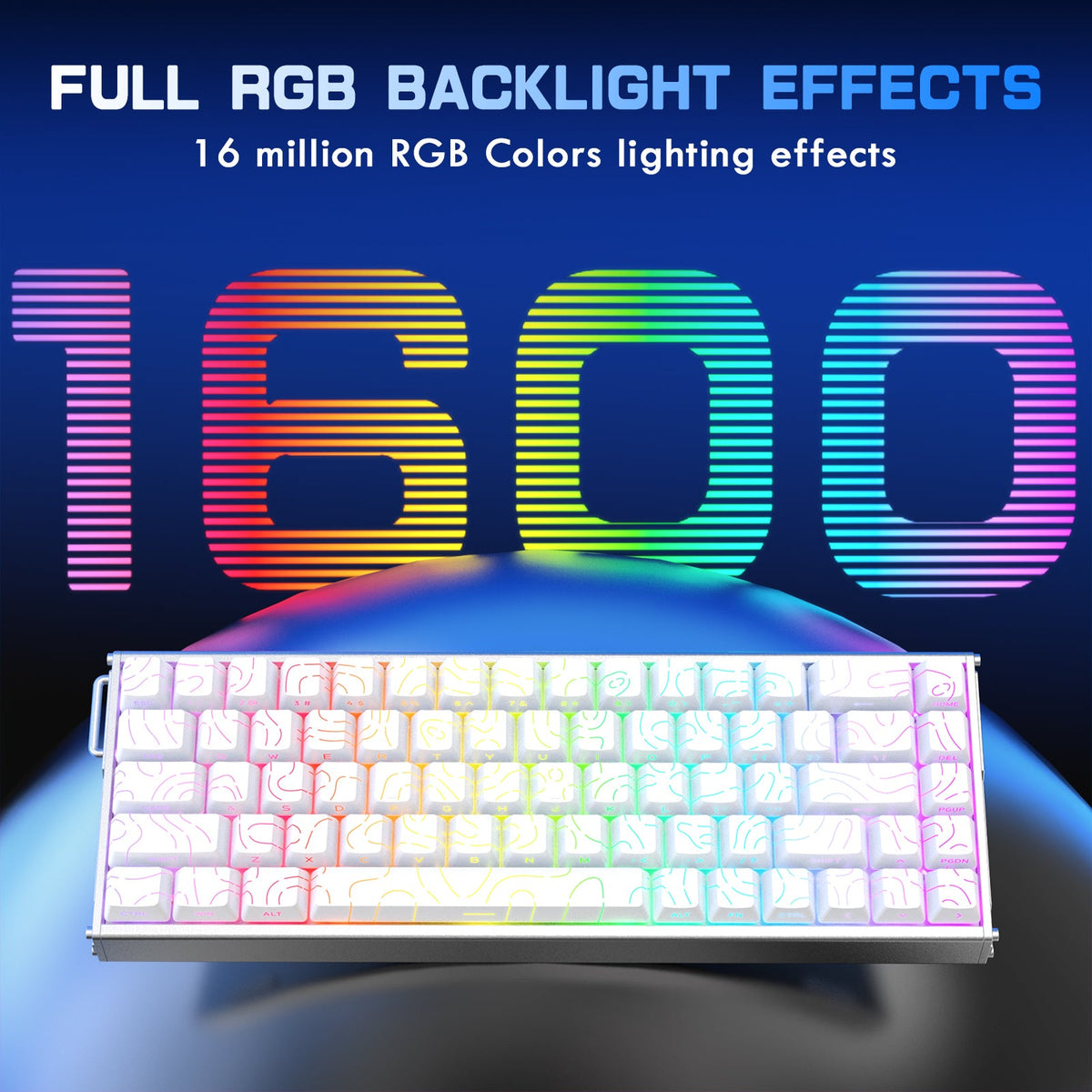 ATTACK SHARK X68MAX HE Rapid Trigger CNC Aluminum Keyboard Magnetic Switch with C01Ultra RGB Coiled Cable