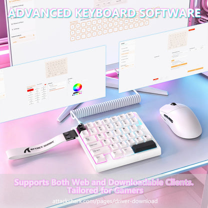 ATTACK SHARK M36 HE One-Handed Magnetic Switch Keyboard & C01 ULTRA LED Aviator Cable