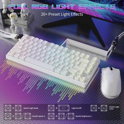 ATTACK SHARK R82 HE Wired 75% Gaming Keyboard  with C01ULTRA LED Cable