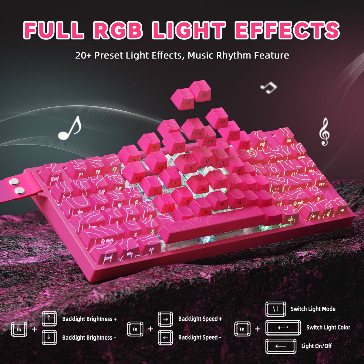 ATTACK SHARK R82 HE Rapid Trigger Keyboard Magnetic Switch with 0.005MM RT