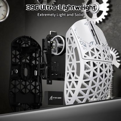 ATTACK SHARK R68 HE & R5 ULTRA Carbon Fiber Gaming Bundle With C01 ULTRA Coiled Cable