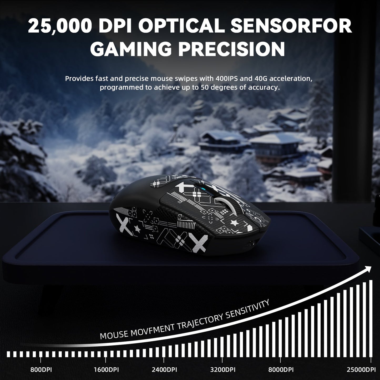 ATTACK SHARK G3 PRO Tri-mode Wireless Gaming Mouse with Charge Dock 25000 DPI Ultra Lightweight
