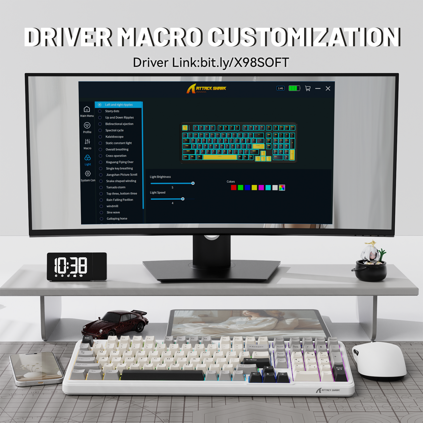ATTACK SHARK X98 Full-size Wireless Mechanical Keyboard