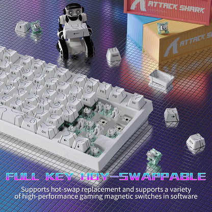 ATTACK SHARK R82 HE Wired 75% Gaming Keyboard  with C01ULTRA LED Cable