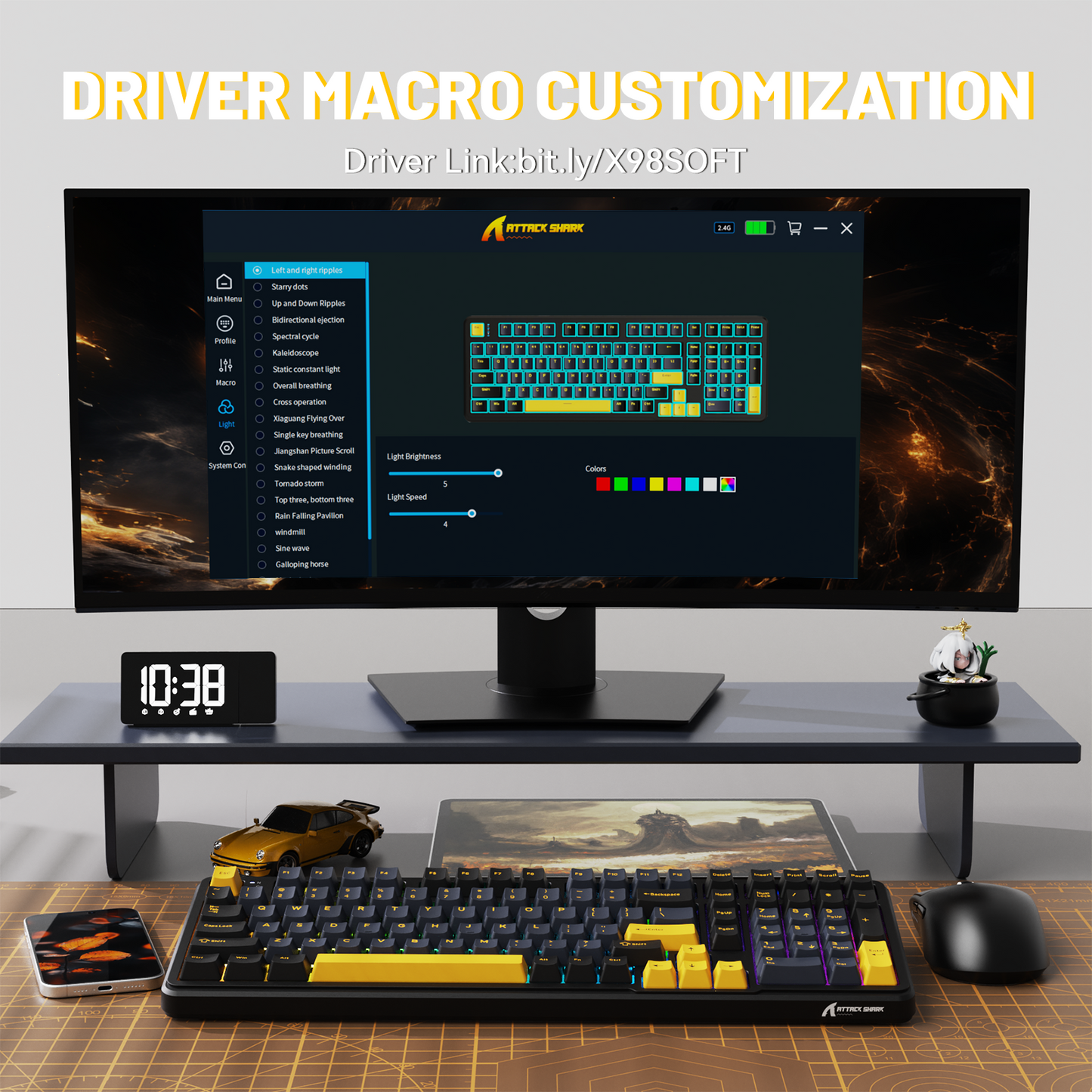 ATTACK SHARK X98 Full-size Wireless Mechanical Keyboard