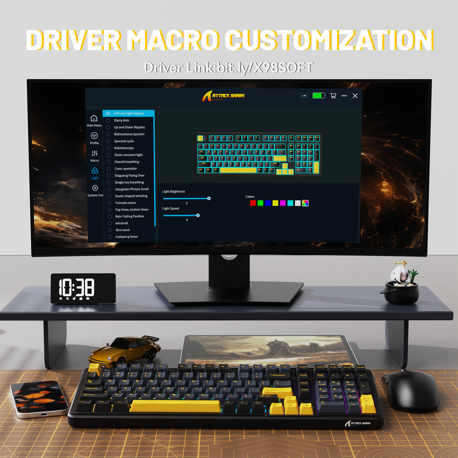 ATTACK SHARK X98 Full-size Wireless Mechanical Keyboard
