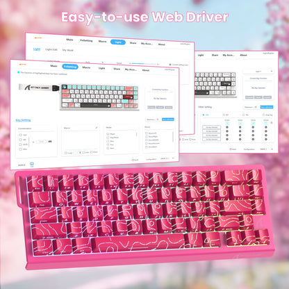 ATTACK SHARK X68 HE Rapid Trigger Keyboard Magnetic Switch with C01PRO Coiled Cable