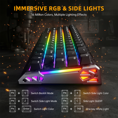 ATTACK SHARK R68 HE Carbon Fiber Rapid Trigger Keyboard Magnetic Switch