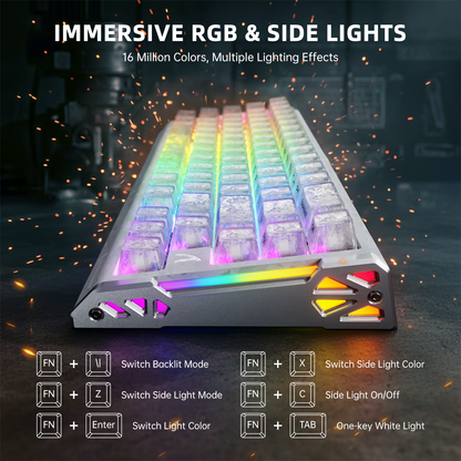 ATTACK SHARK R68 HE Carbon Fiber Rapid Trigger Keyboard Magnetic Switch