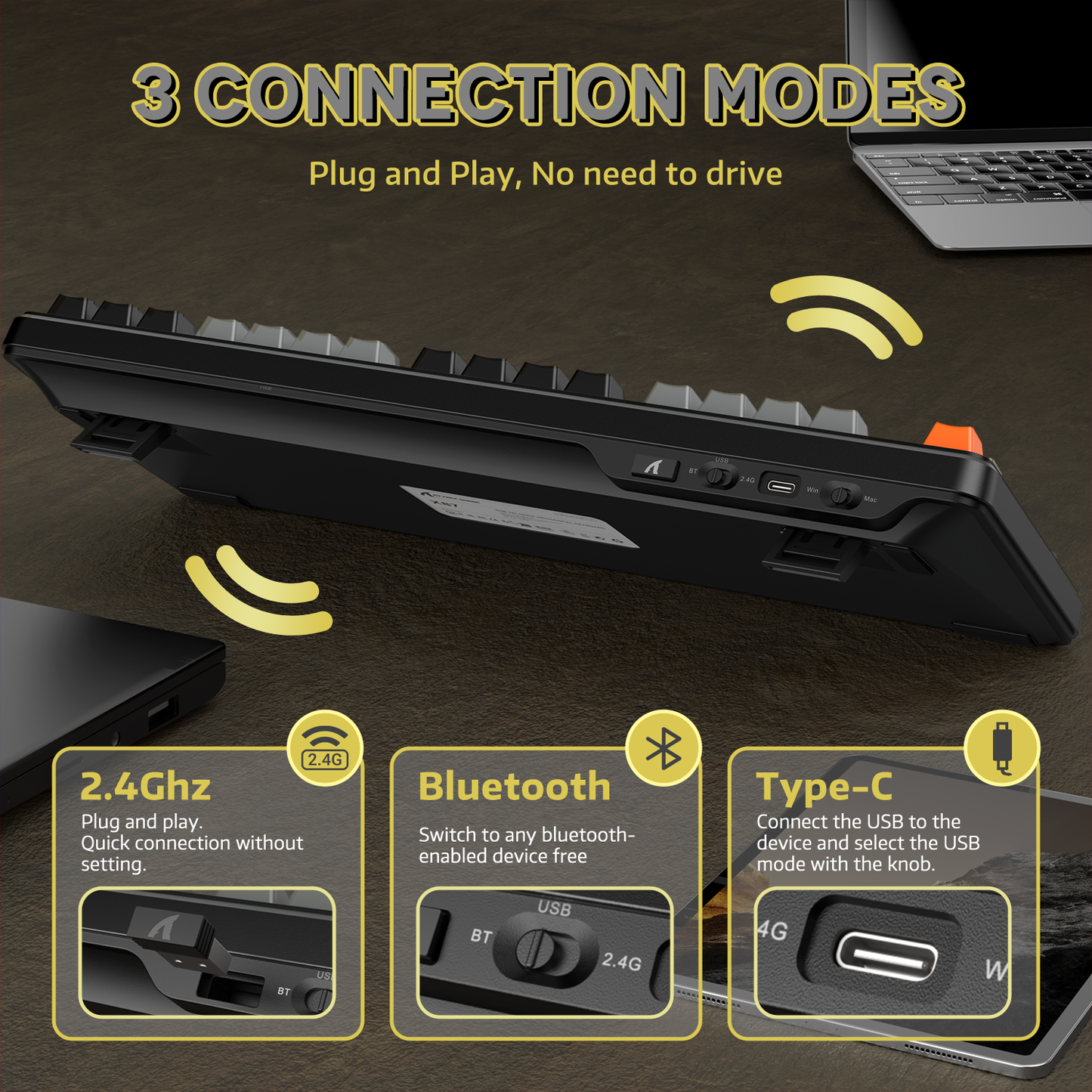ATTACK SHARK X87 Tri-mode Gasket Mechanical Keyboard