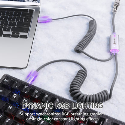 ATTACK SHARK C08 2-in-1 Custom Aviation Cable for 8kHz Magnetic Keyboards