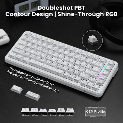 ATTACK SHARK X82PRO HE Magnetic Keyboard With C01Ultra RGB Coiled Cable