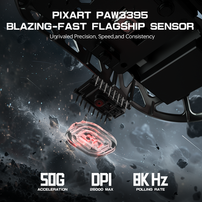 ATTACK SHARK R3 Magnesium Alloy Gaming Mouse 8K with C06 Coiled Cable