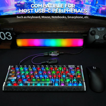 ATTACK SHARK C07 PRO 2-In 1  Type C Cable for 8KHz Gaming Keyboard/Mouse