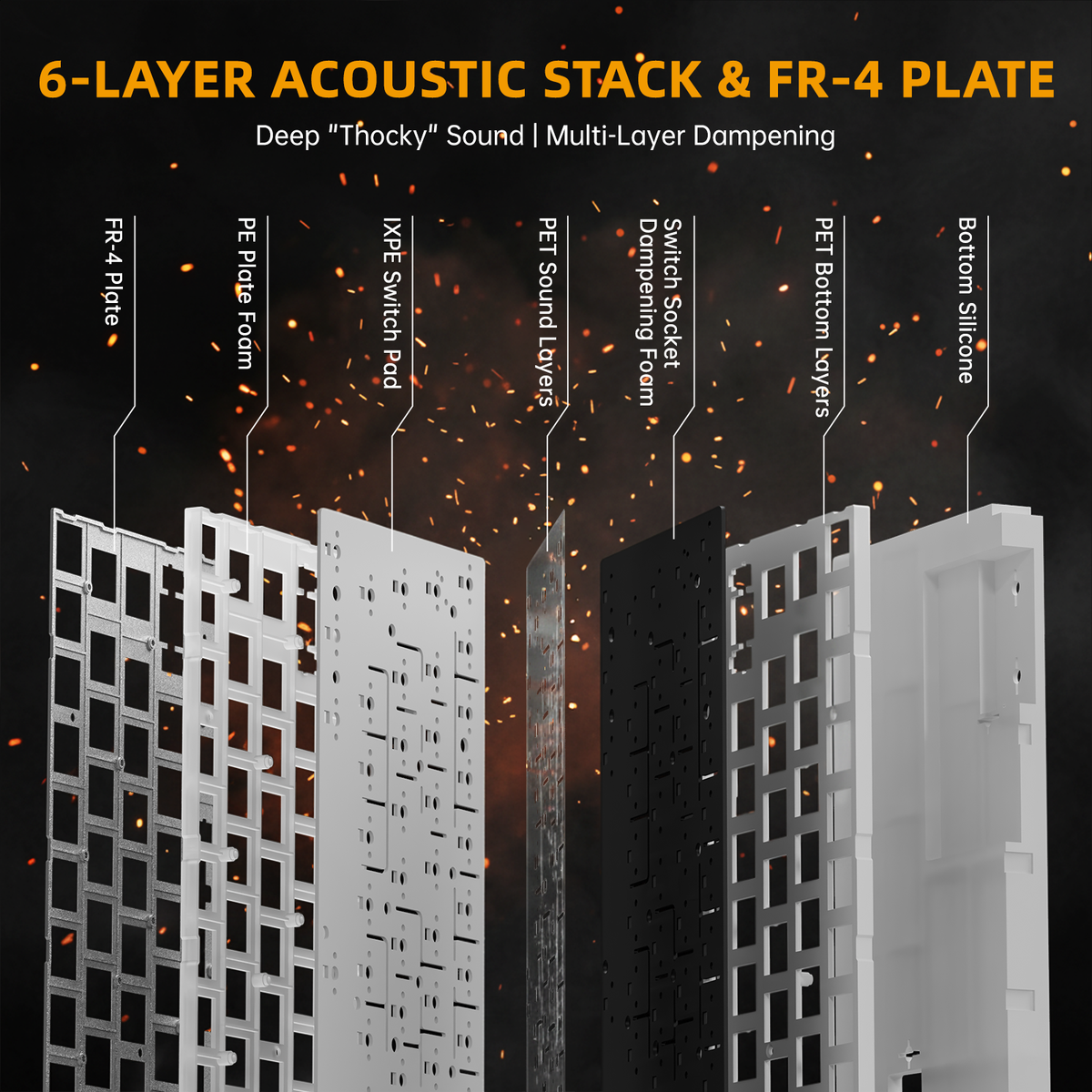 ATTACK SHARK R68 HE Carbon Fiber Rapid Trigger Keyboard Magnetic Switch