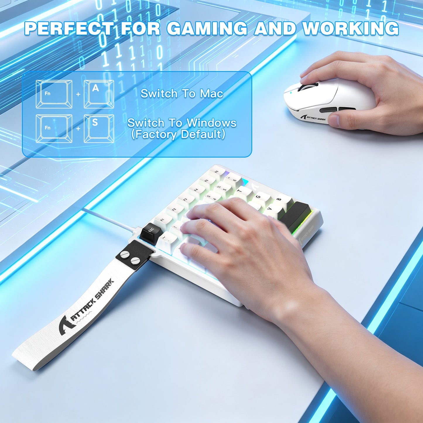 ATTACK SHARK M36 HE One-Handed Magnetic Switch Keyboard