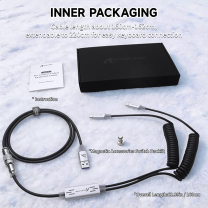 ATTACK SHARK C08 2-in-1 Custom Aviation Cable for 8kHz Magnetic Keyboards