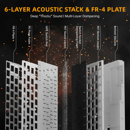 ATTACK SHARK R68 HE Carbon Fiber Rapid Trigger Keyboard Magnetic Switch