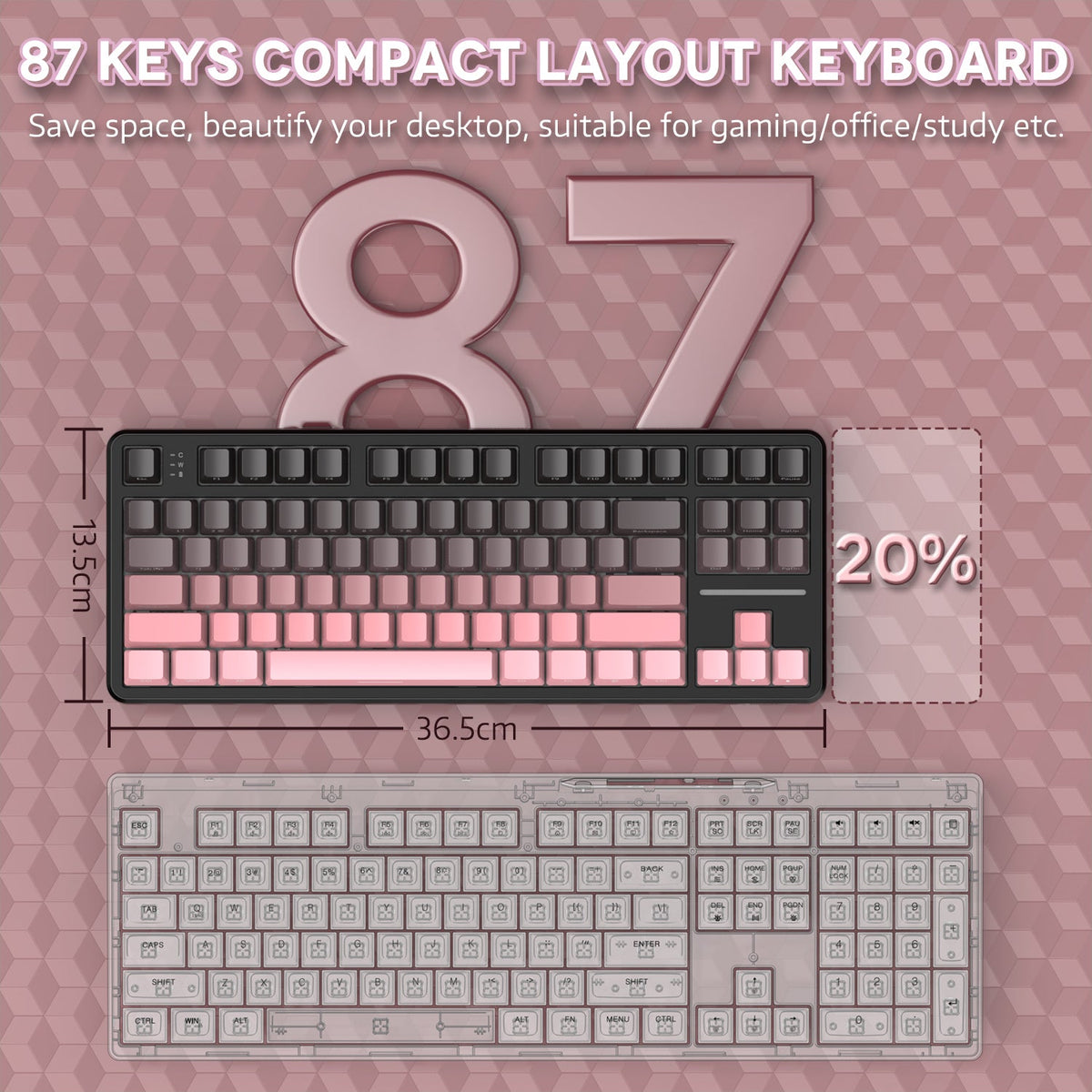 ATTACK SHARK X87 Tri-mode Gasket Mechanical Keyboard