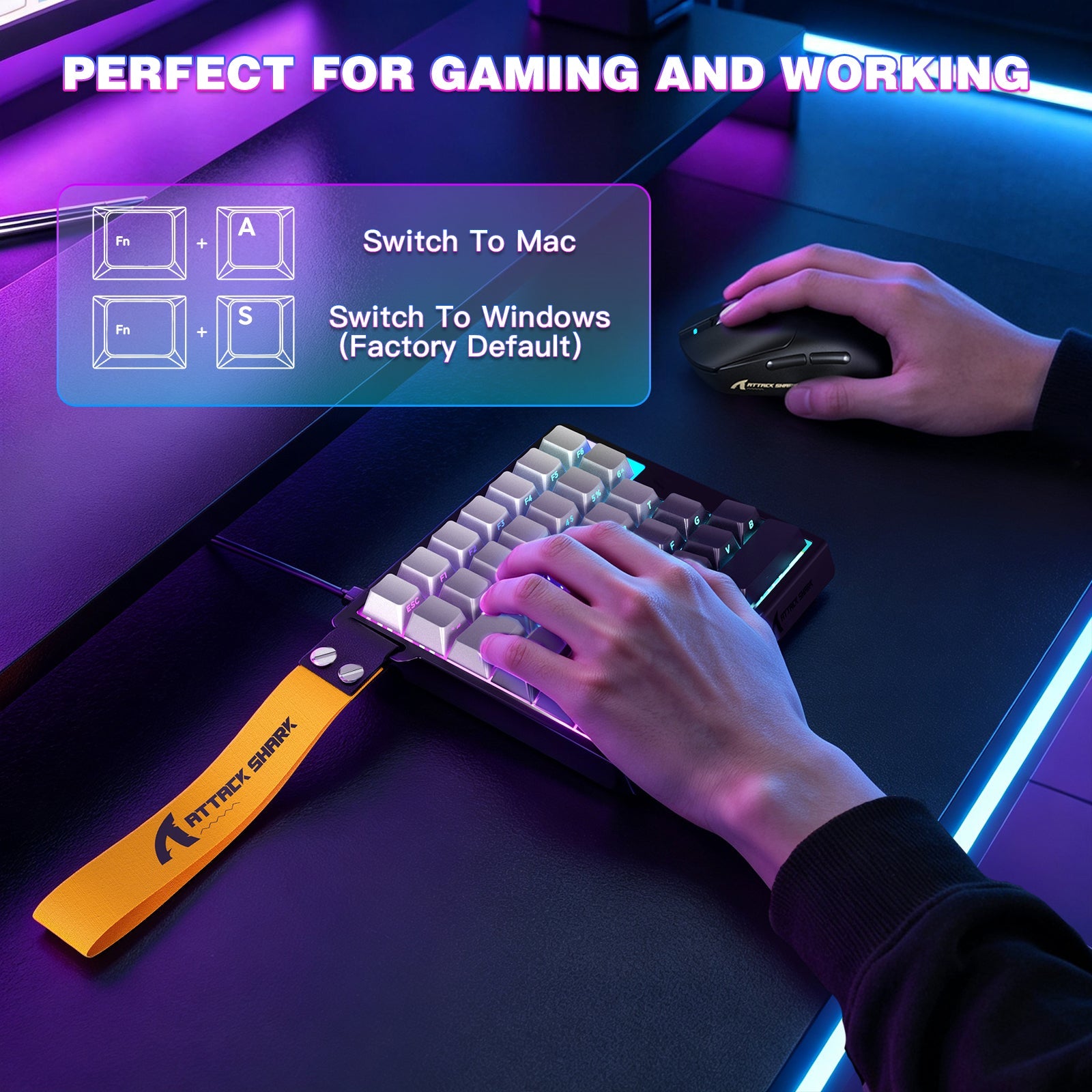 ATTACK SHARK M36 HE One-Handed Magnetic Switch Keyboard