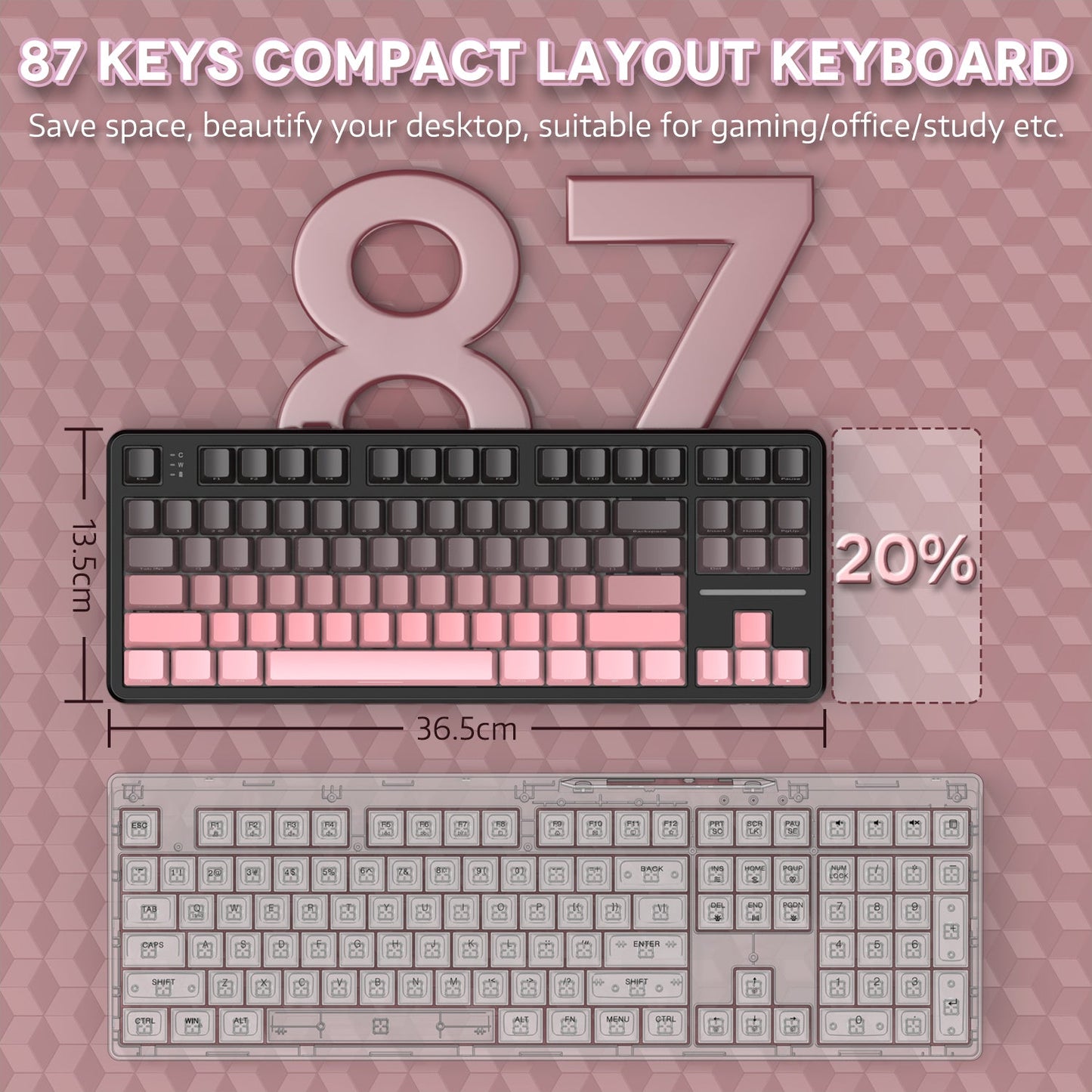 ATTACK SHARK X87 Tri-mode Gasket Mechanical Keyboard