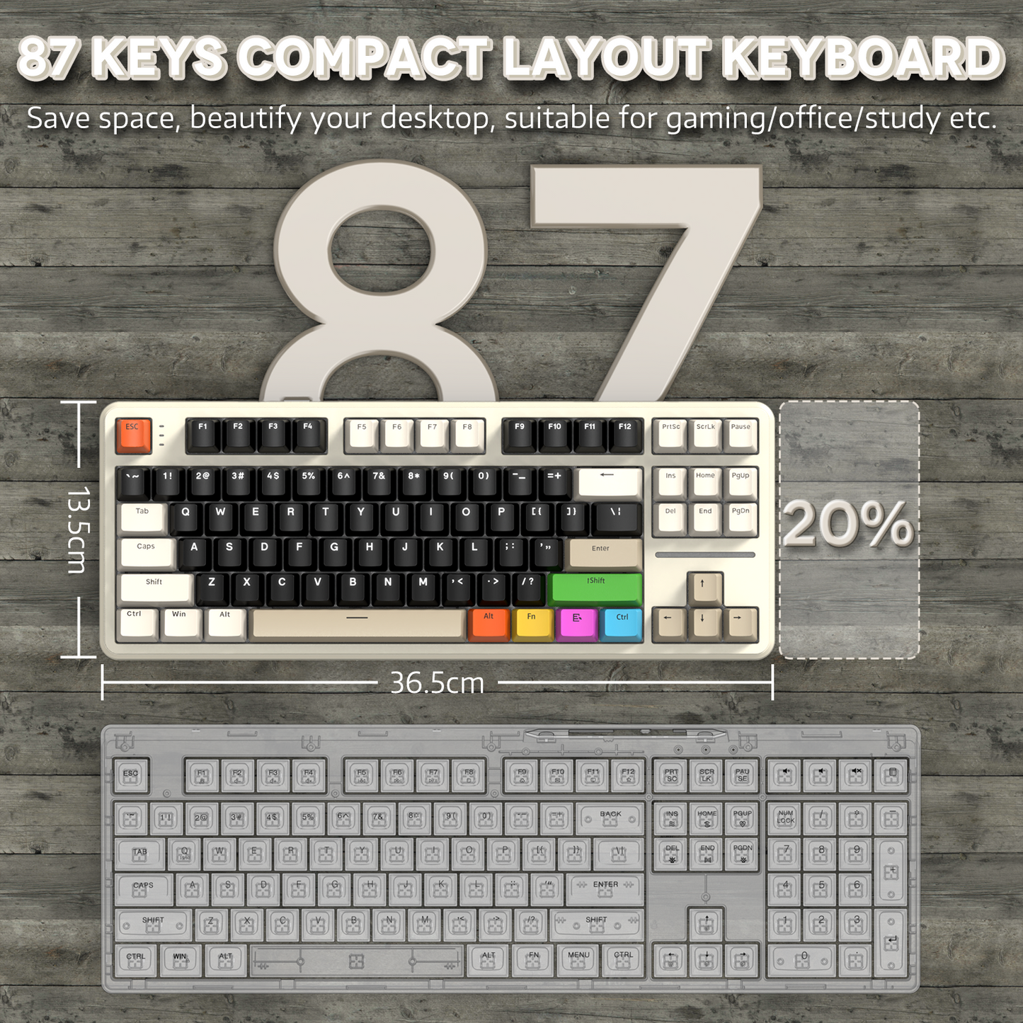 ATTACK SHARK X87 Tri-mode Gasket Mechanical Keyboard