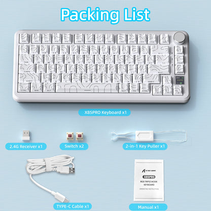 ATTACK SHARK X85PRO Tri-mode Gasket Mechanical Keyboard