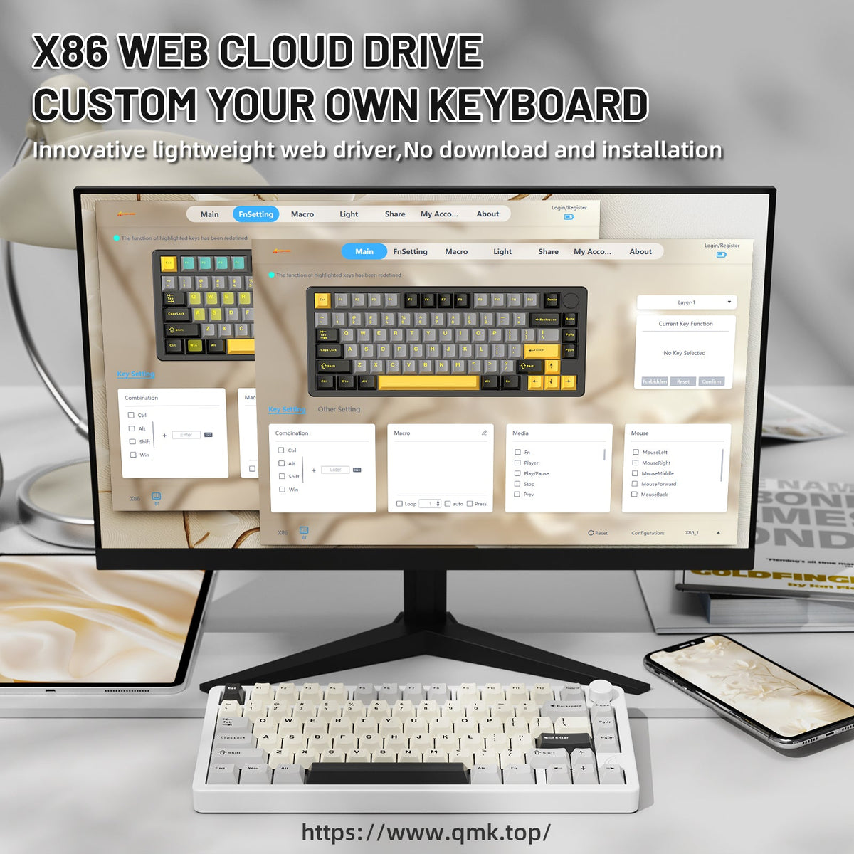 ATTACK SHARK X86 Full Aluminum Keyboard