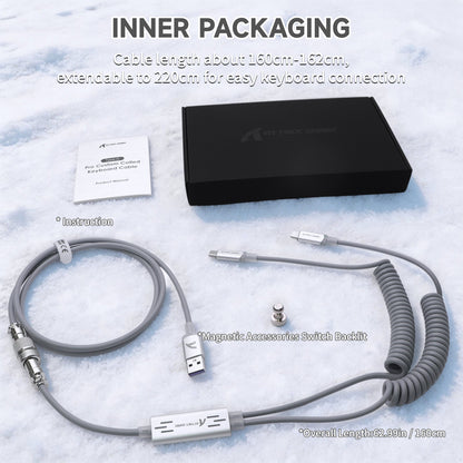ATTACK SHARK C08 2-in-1 Custom Aviation Cable for 8kHz Magnetic Keyboards