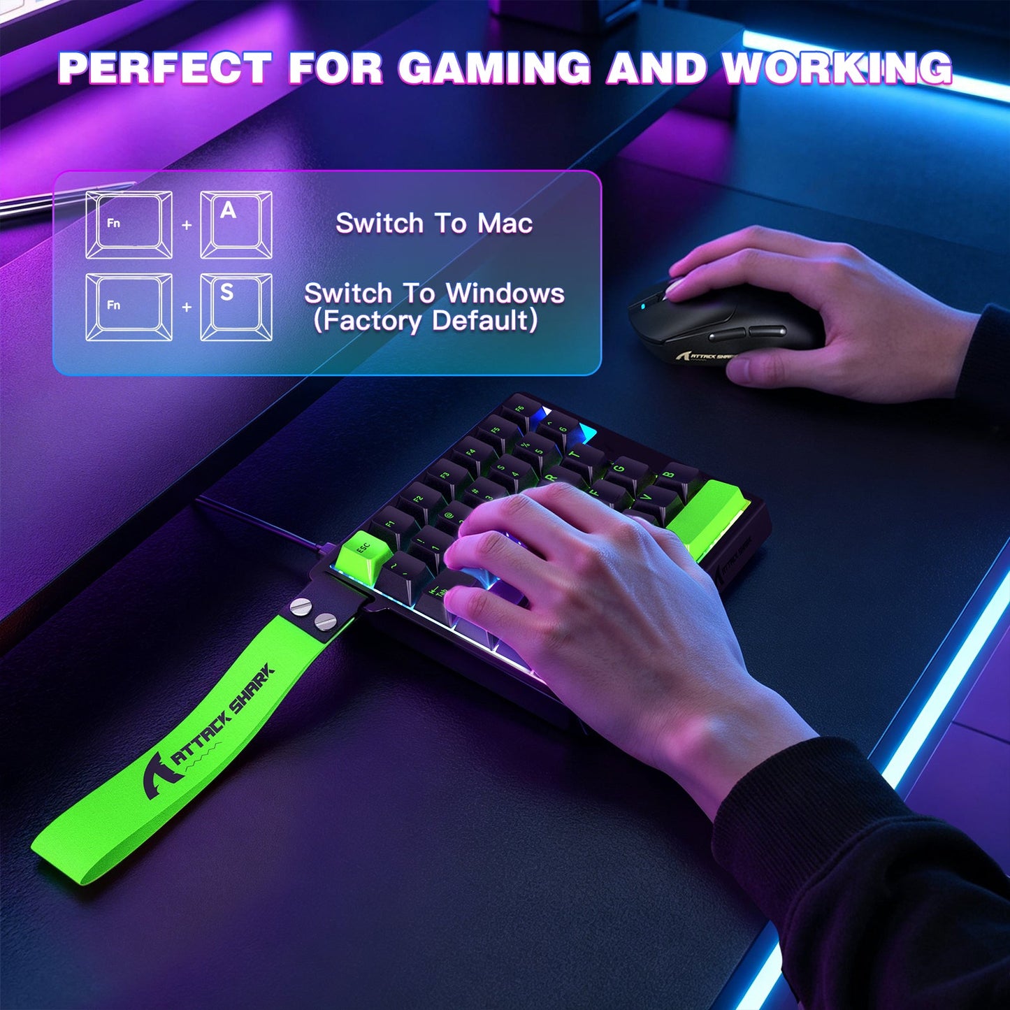 ATTACK SHARK M36 HE One-Handed Magnetic Switch Keyboard