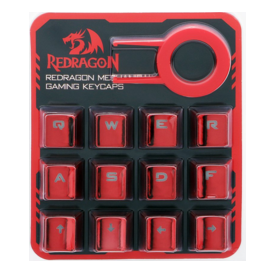 Redragon A103R Keycaps For Mechanical Switch Keyboards With Key Puller (Electroplated Red)