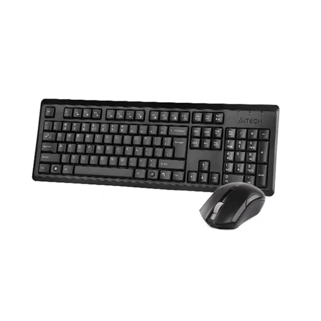 A4Tech 4200NS Wireless Silent Mouse & Full Size Keyboard Office Combo