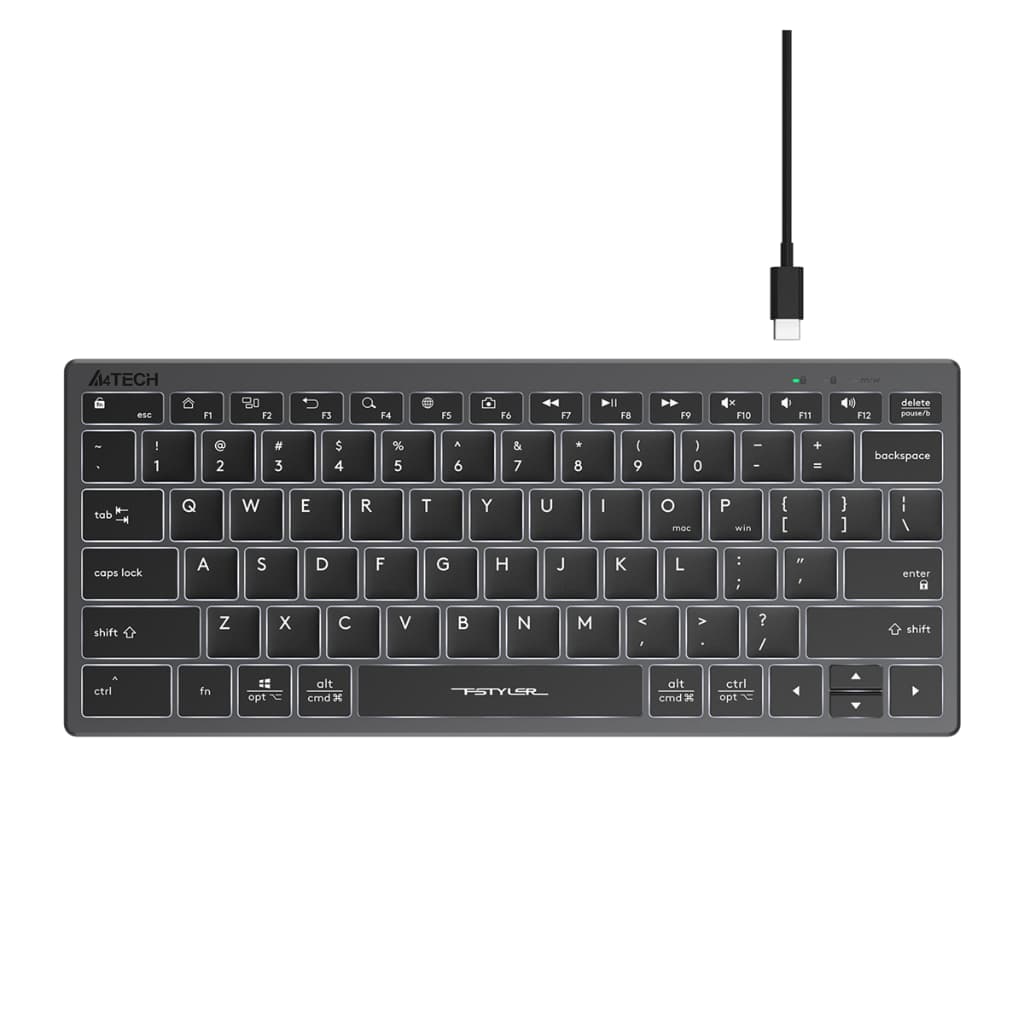 A4Tech FX61 Black Slim White Backlit