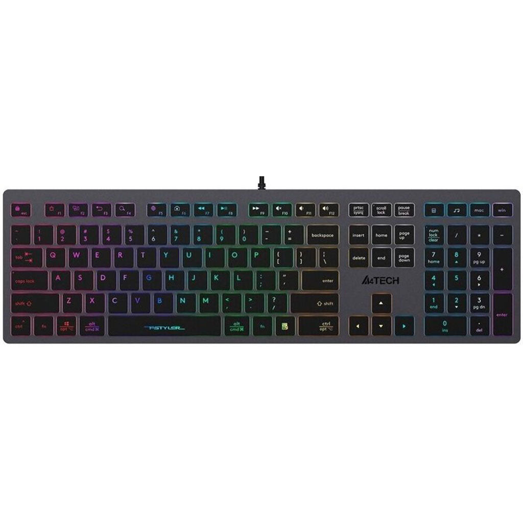 A4Tech FX60 Scissor Switch Neon Lighting Low Profile Office Keyboard