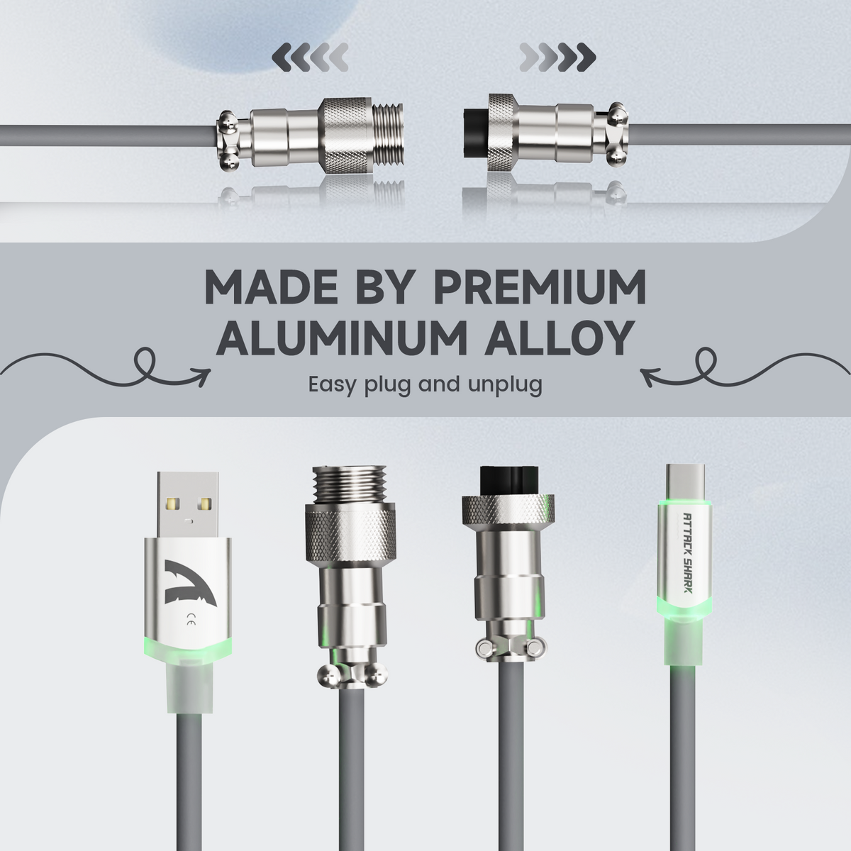 ATTACK SHARK C01Ultra Custom Aviator Cable for 8KHz Magnetic Keyboard