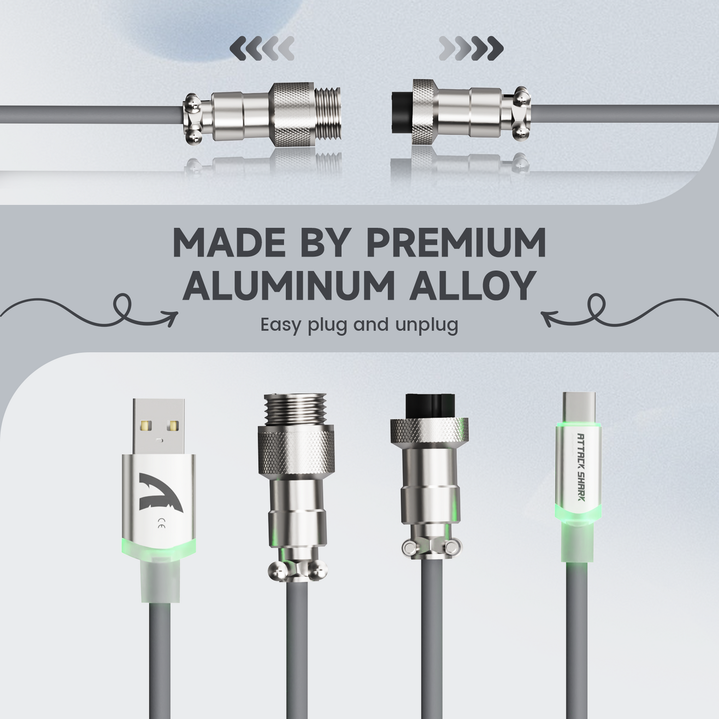 ATTACK SHARK C01Ultra Custom Aviator Cable for 8KHz Magnetic Keyboard