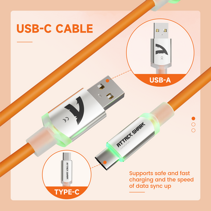 ATTACK SHARK C01Ultra Custom Aviator Cable for 8KHz Magnetic Keyboard