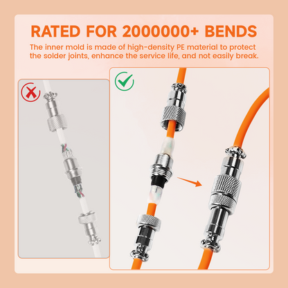 ATTACK SHARK C01Ultra Custom Aviator Cable for 8KHz Magnetic Keyboard