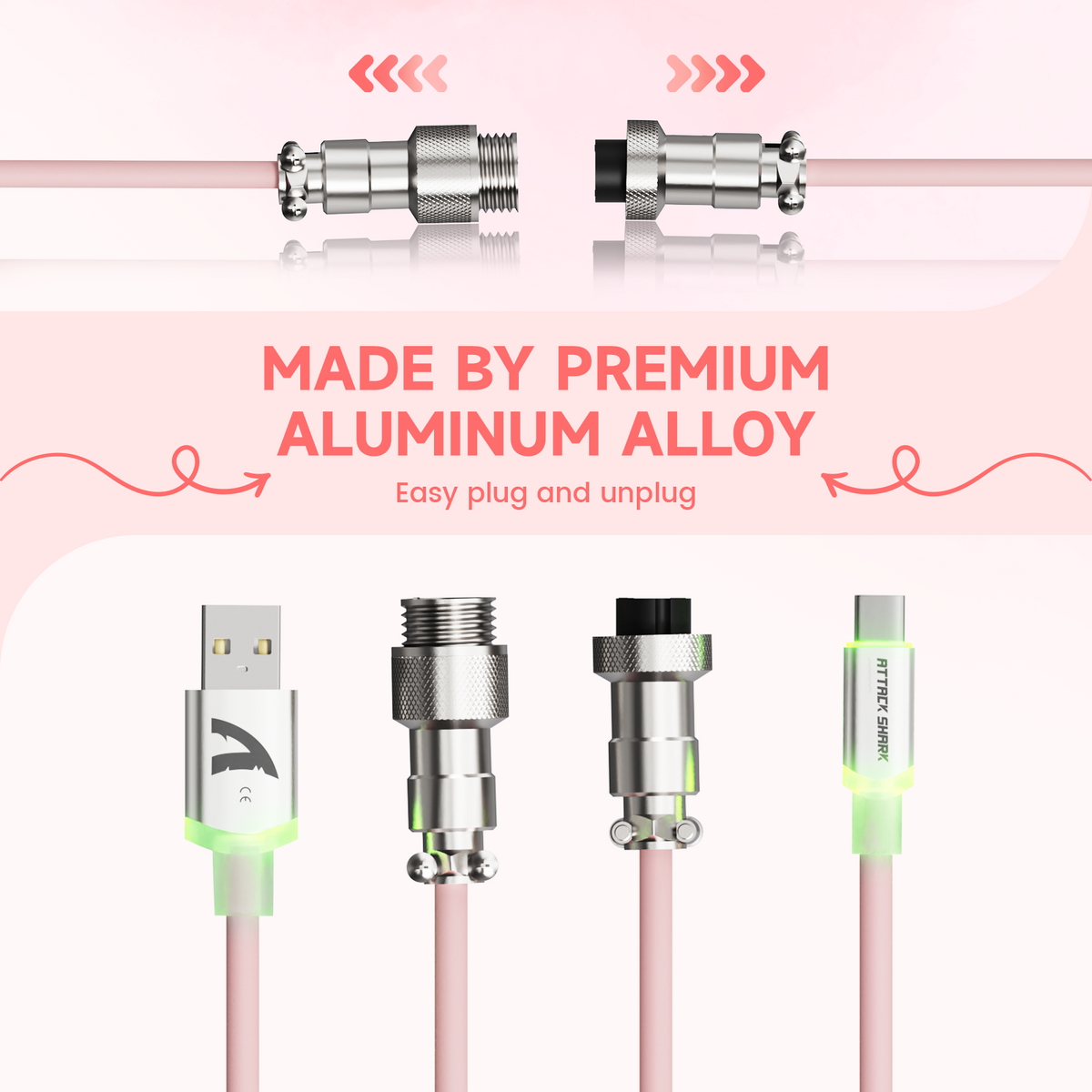 ATTACK SHARK C01Ultra Custom Aviator Cable for 8KHz Magnetic Keyboard
