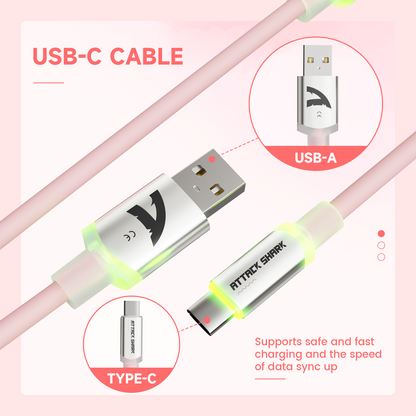 ATTACK SHARK C01Ultra Custom Aviator Cable for 8KHz Magnetic Keyboard