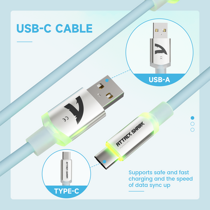 ATTACK SHARK C01Ultra Custom Aviator Cable for 8KHz Magnetic Keyboard
