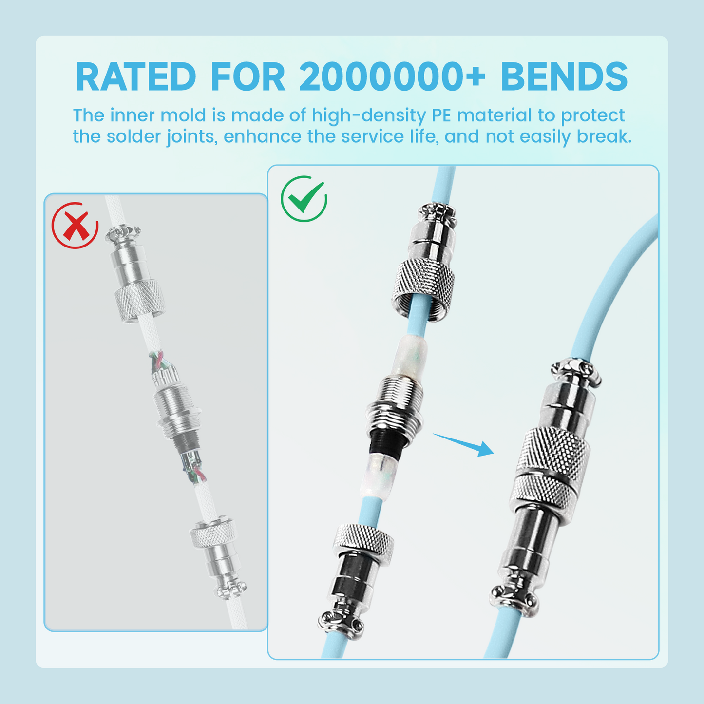 ATTACK SHARK C01Ultra Custom Aviator Cable for 8KHz Magnetic Keyboard