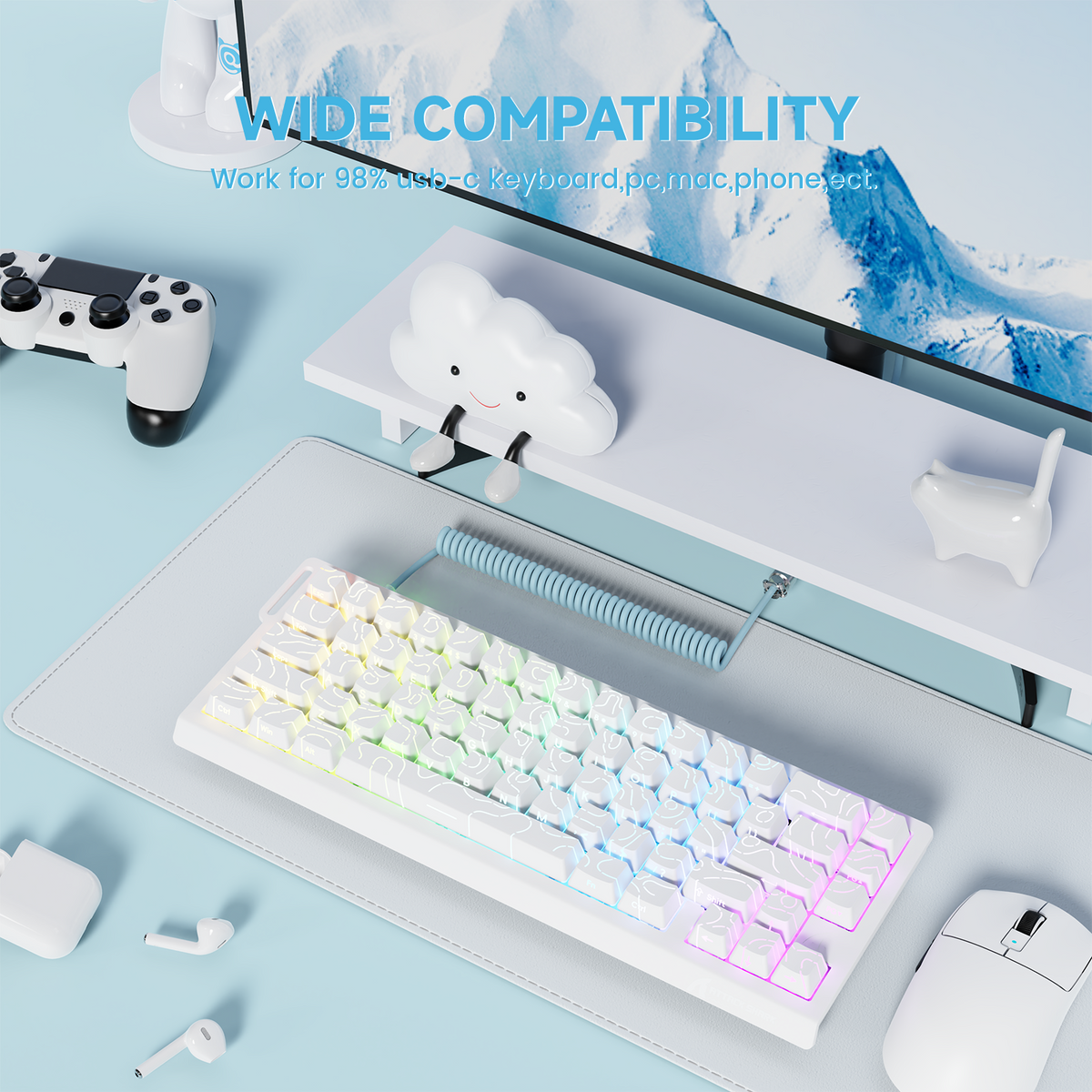 ATTACK SHARK C01Ultra Custom Aviator Cable for 8KHz Magnetic Keyboard