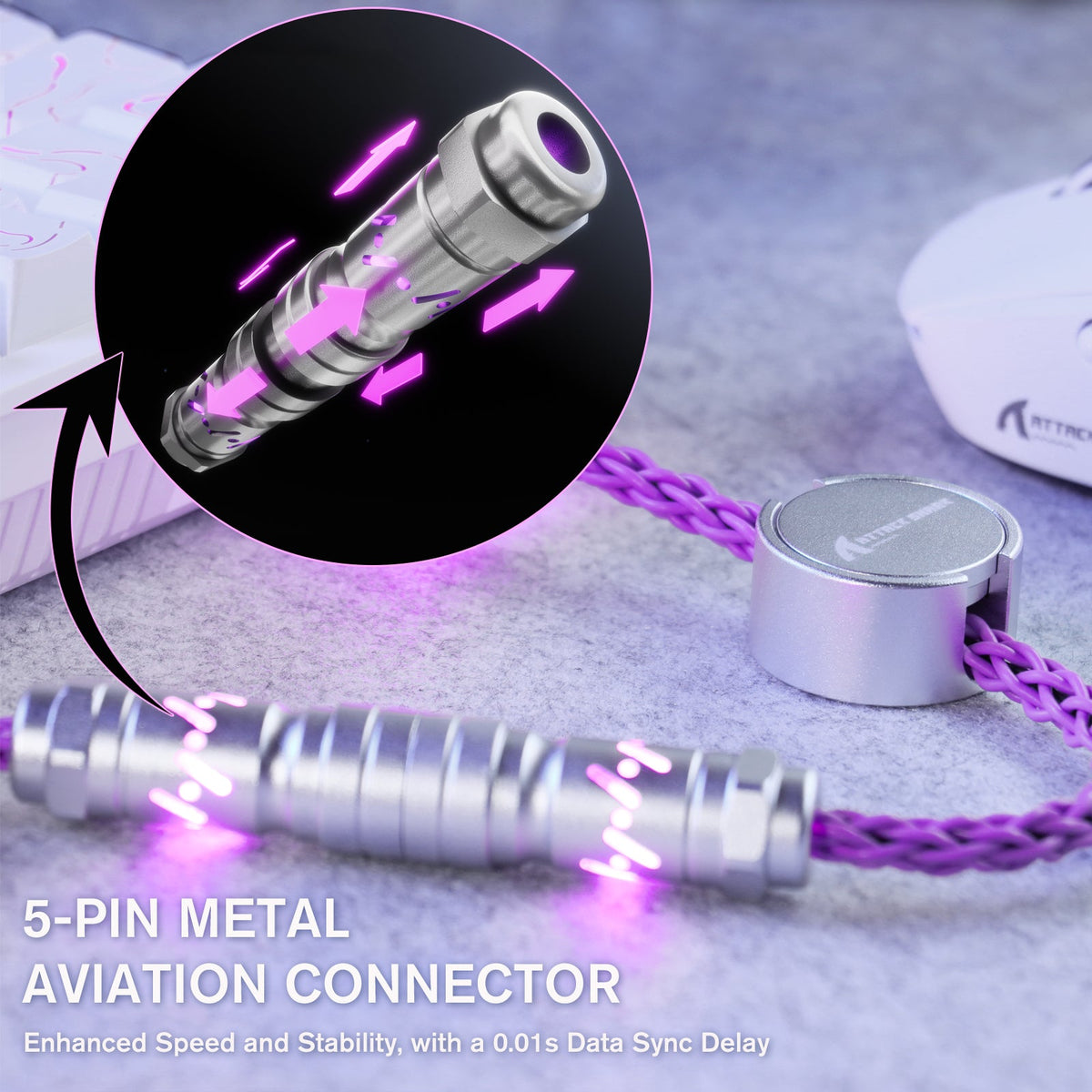 ATTACK SHARK C07 Custom Aviator Cable for 8KHz Magnetic Keyboard