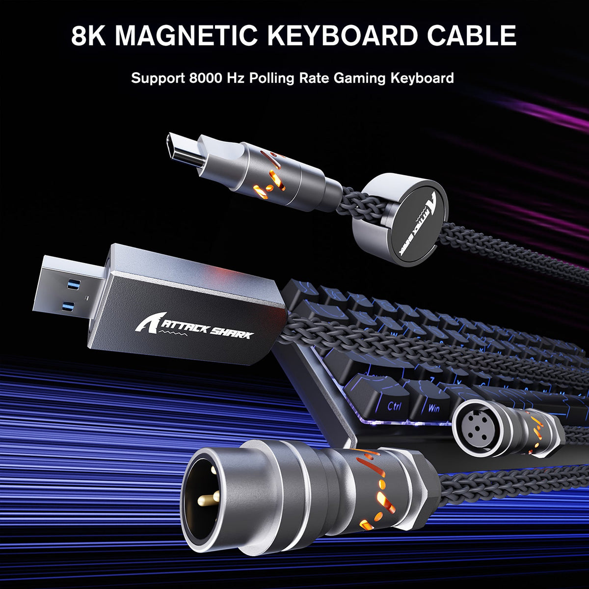 ATTACK SHARK C07 Custom Aviator Cable for 8KHz Magnetic Keyboard