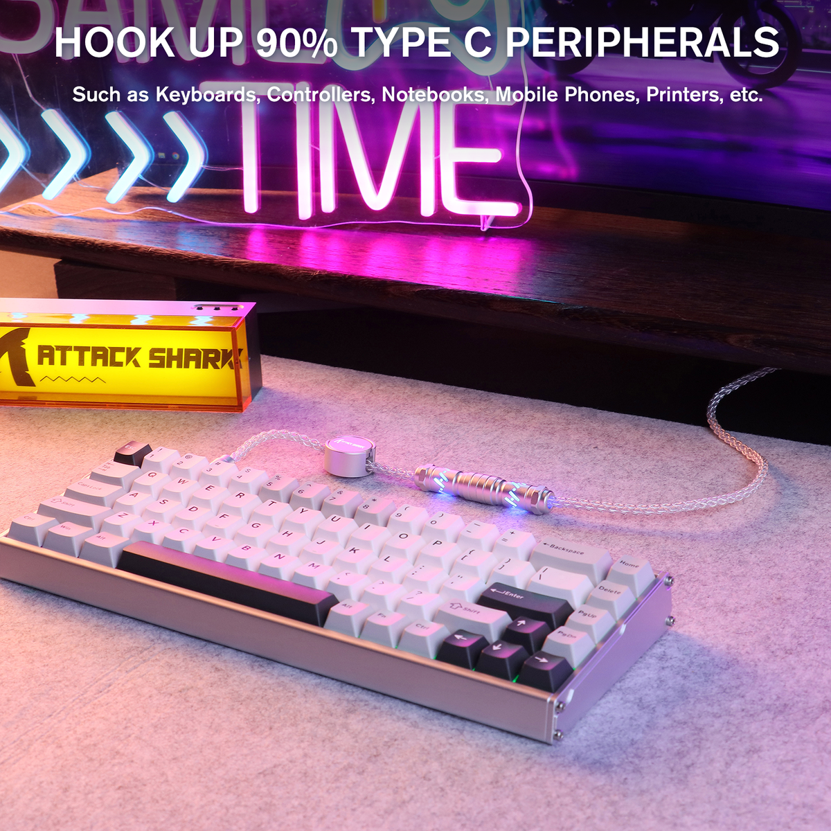 ATTACK SHARK C07 Custom Aviator Cable for 8KHz Magnetic Keyboard
